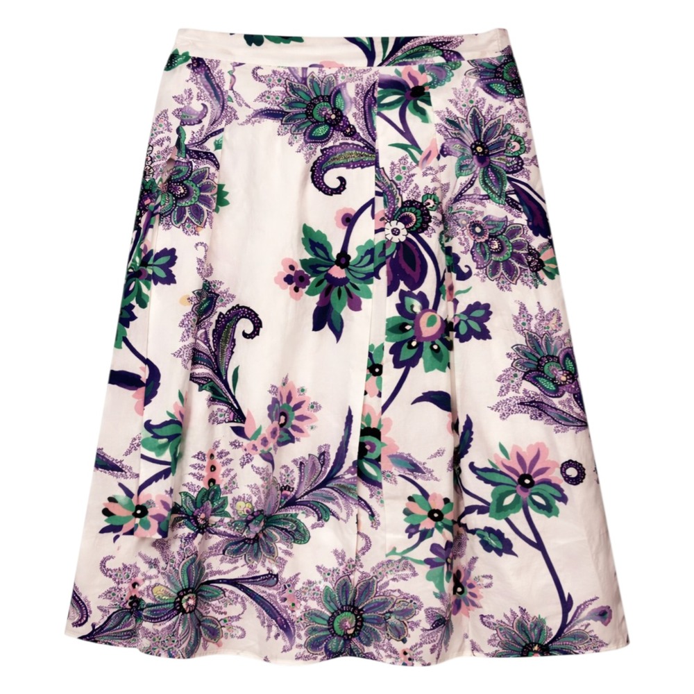 Tahari Coquette Floral A-Line Skirt Womens Size 6 Preppy Cottagecore Retro Chic